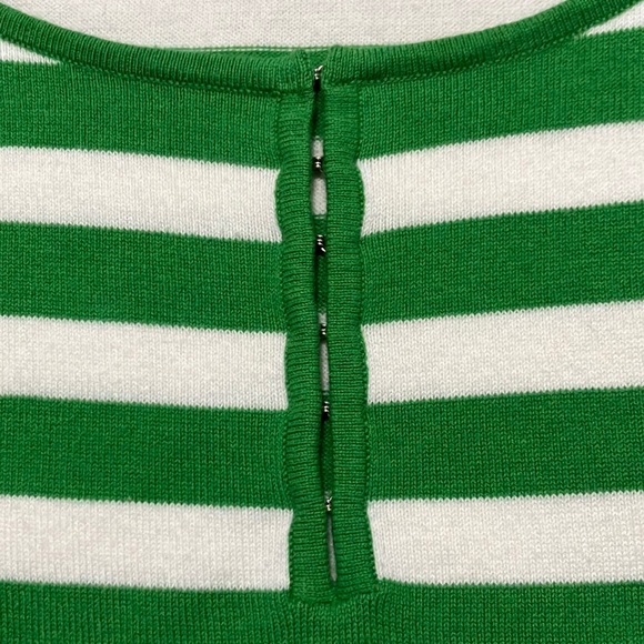 Y2K Vintage Moda International Striped Low Cut Scoop Neck Sweater Size S - Picture 4 of 7